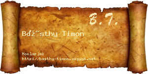 Básthy Timon névjegykártya